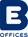 Blue stylized B logo with the word OFFICES beneath.